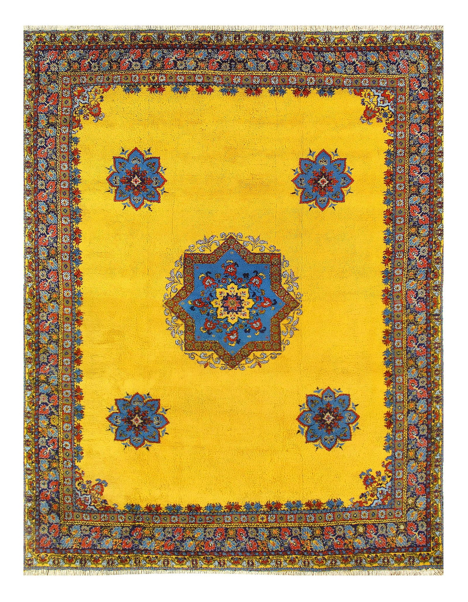 Fine Hand Knotted Moroccon Rug 11'8'' X 14'7'': Fine Hand Knotted Moroccon Rug 11'8'' X 14'7'' - Circa 1970, Moroccan, Hand-Knotted, Lamb's Wool, 300 -D11297- 862.This item is part of our fine auction collection which includes many fine home access