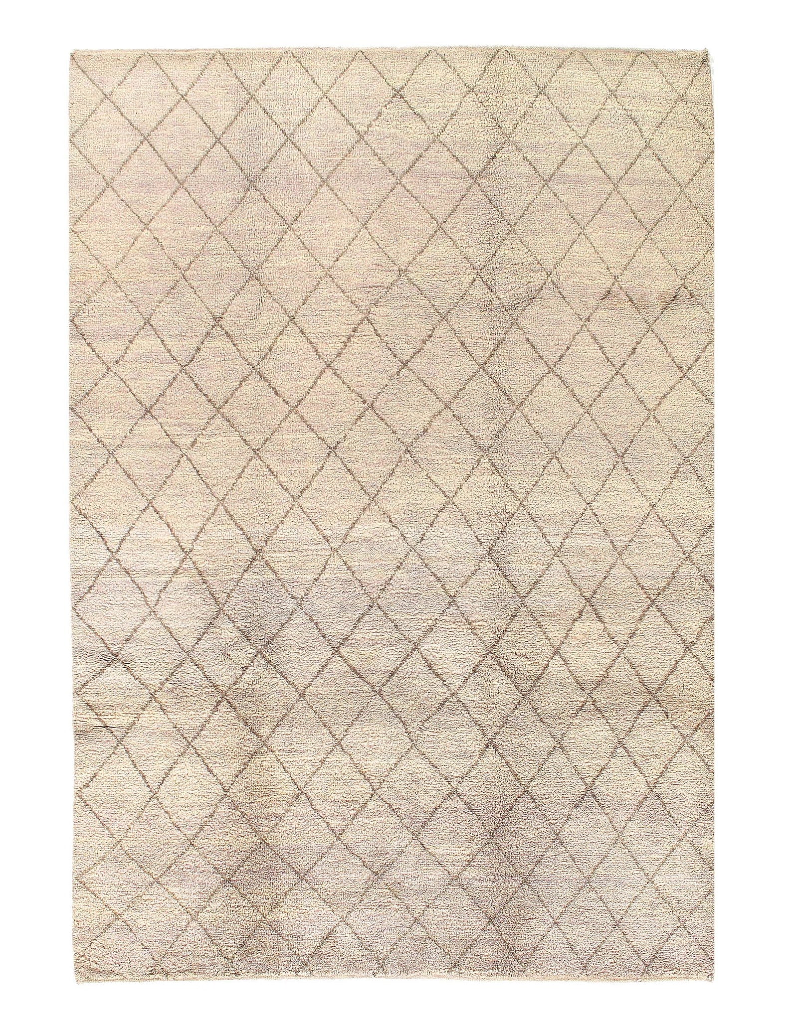 Gray color hand knotted Moroccon 6'3'' X 9': Gray color hand knotted Moroccon 6'3'' X 9' - New, Moroccan, Hand-Knotted, Lamb's Wool, 300 -D06466- 862.This item is part of our fine auction collection which includes many fine home accessories incl