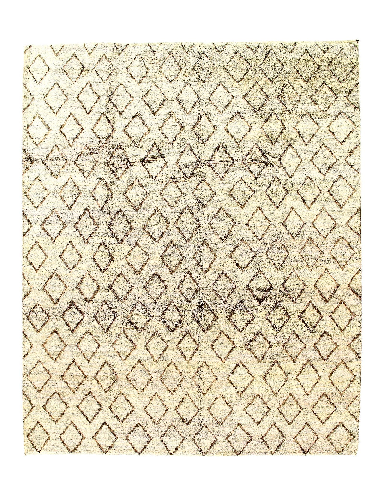 Beige color hand knotted Moroccon 8' X 9'11'': Beige color hand knotted Moroccon 8' X 9'11'' - New, Moroccan, Hand-Knotted, Lamb's Wool, 300 -D06486- 862.This item is part of our fine auction collection which includes many fine home accessories in