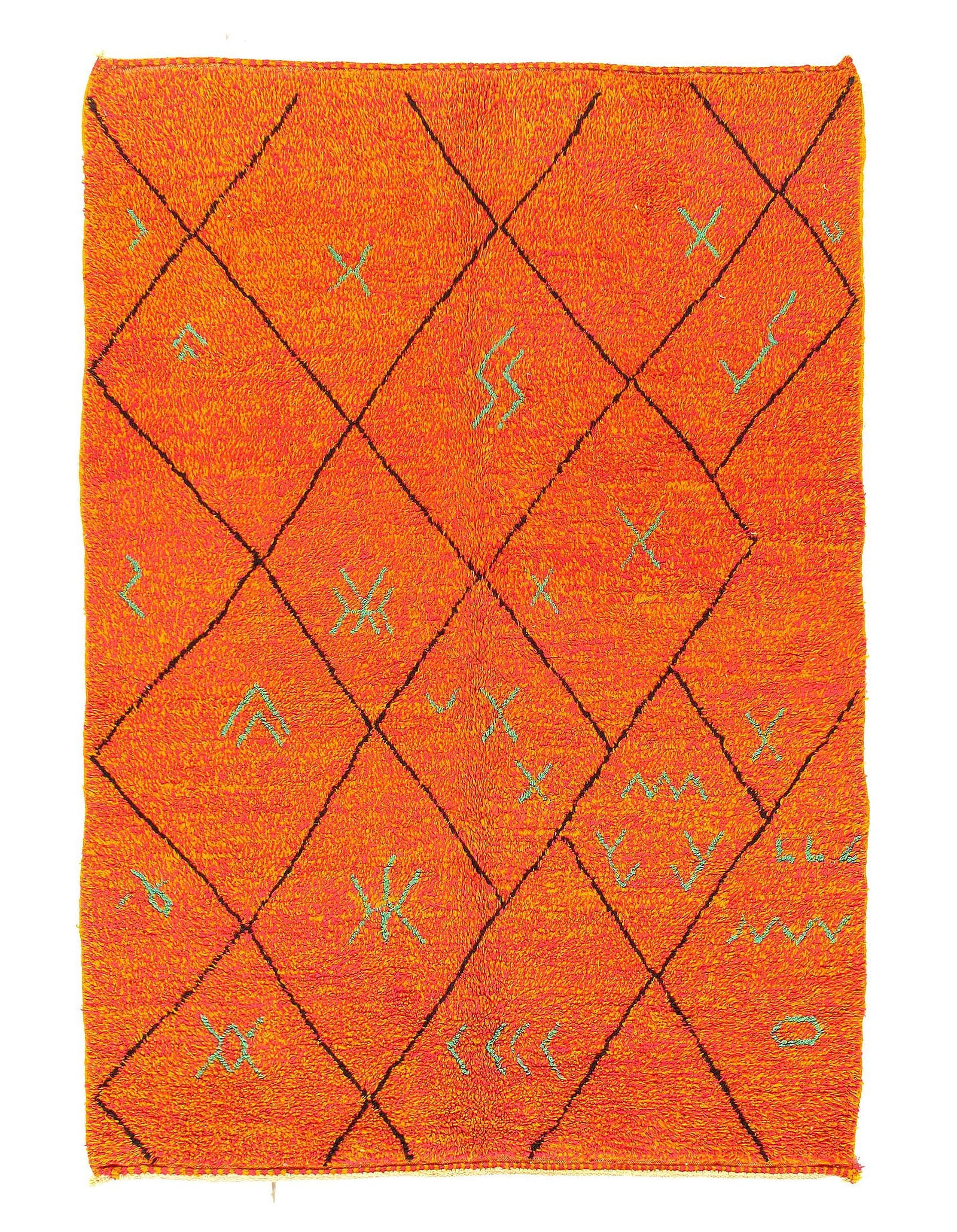 Fine Hand Knotted Vintage moroccon 6' X 8'5'': Fine Hand Knotted Vintage moroccon 6' X 8'5'' - Circa 1970, Moroccan, Hand-Knotted, Lamb's Wool, 300 -D11826- 862.This item is part of our fine auction collection which includes many fine home accesso
