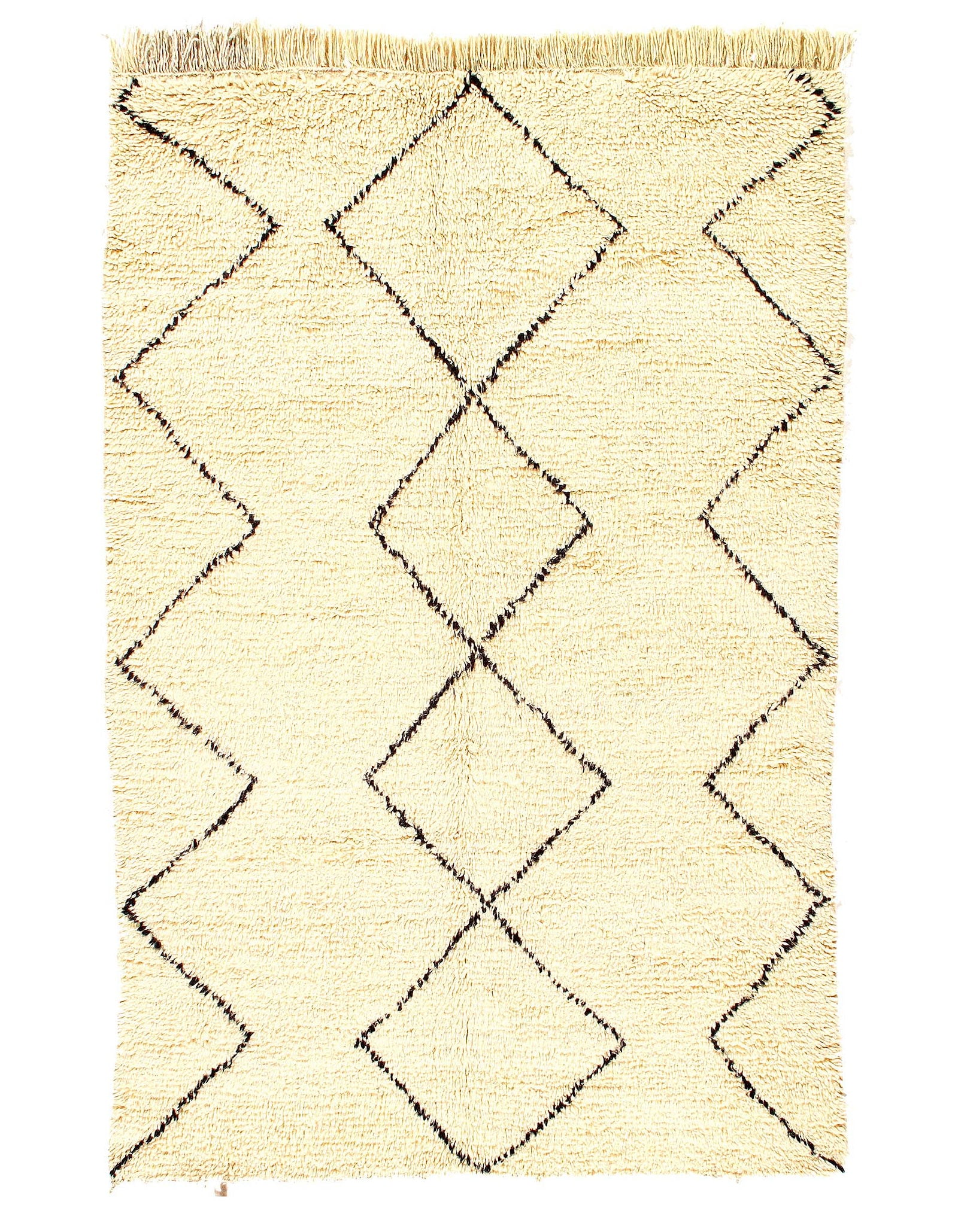 Fine Hand Knotted Vintage Moroccon rug 4'11'' X 7'5'': Fine Hand Knotted Vintage Moroccon rug 4'11'' X 7'5'' - Circa 1970, Moroccan, Hand-Knotted, Lamb's Wool, 300 -D11838- 862.This item is part of our fine auction collection which includes many fine home