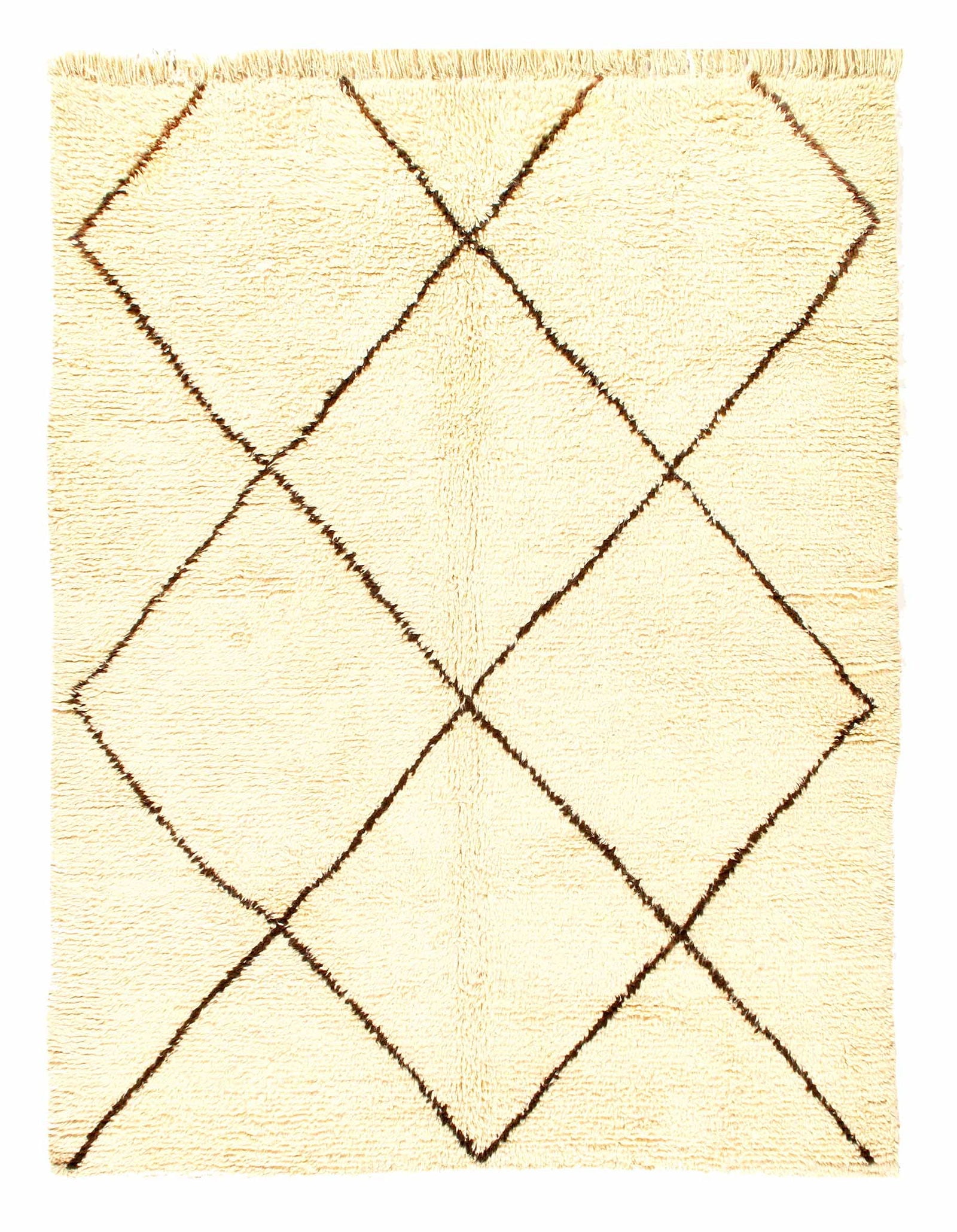 Fine Hand Knotted Vintage Genuine Moroccon 5'8'' X 7'3'': Fine Hand Knotted Vintage Genuine Moroccon 5'8'' X 7'3'' - Circa 1970, Moroccan, Hand-Knotted, Lamb's Wool, 300 -D11842- 862.This item is part of our fine auction collection which includes many fine h