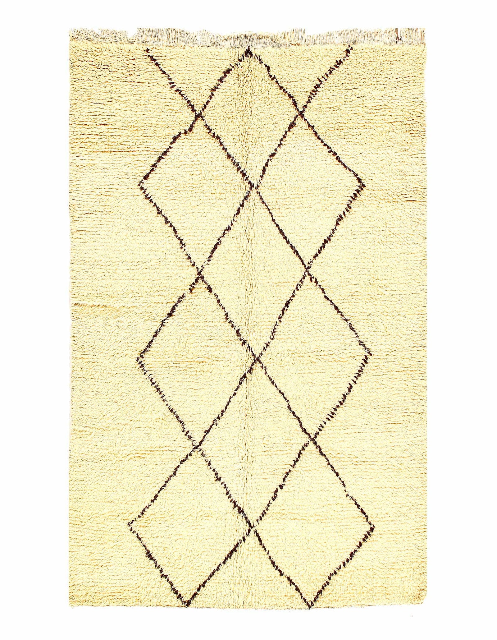 Fine Hand Knotted Vintage Genuine Moroccon 4'4'' X 6'11'': Fine Hand Knotted Vintage Genuine Moroccon 4'4'' X 6'11'' - Circa 1970, Moroccan, Hand-Knotted, Lamb's Wool, 300 -D11843- 862.This item is part of our fine auction collection which includes many fine 