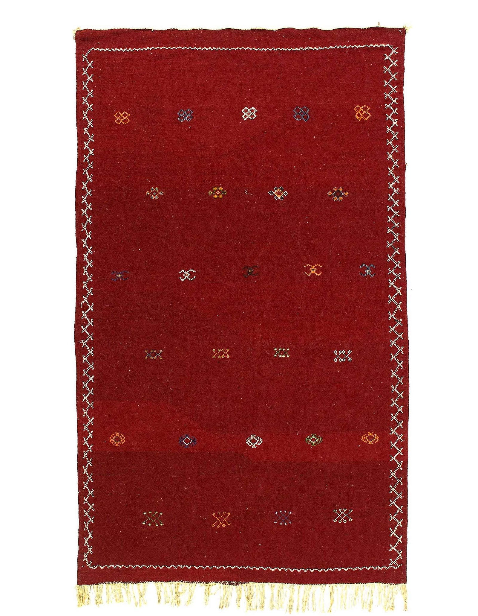 Fine Hand woven Flat Weave vintage Moroccan 4'9'' X 8': Fine Hand woven Flat Weave vintage Moroccan 4'9'' X 8' - 1970, Moroccan, Hand-Woven, Flat Weave, 300 -D11880- 862.This item is part of our fine auction collection which includes many fine home accesso