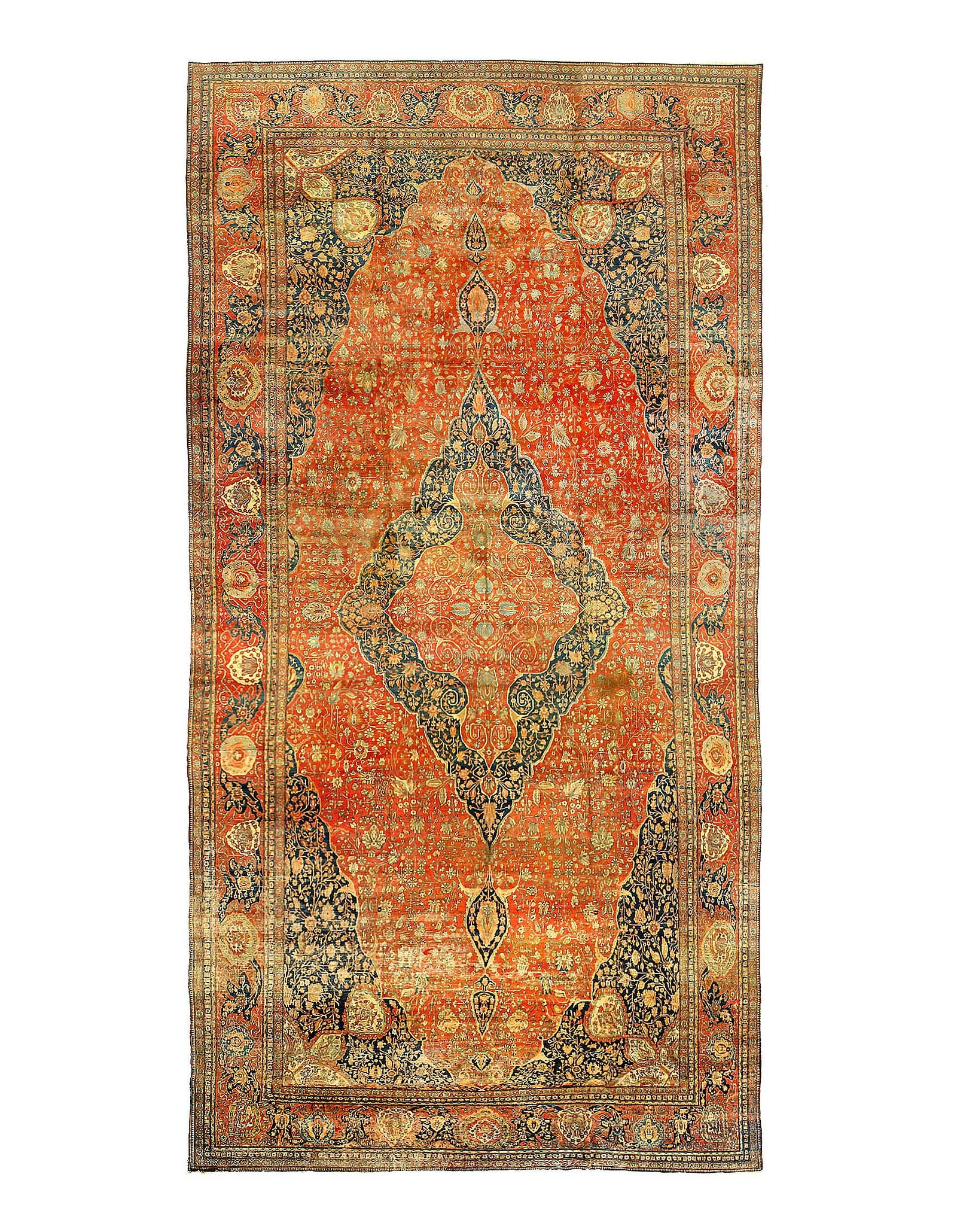 Fine Hand Knotted Persian Antique Mohtasham Kashan 13'5'' X 26'5'' (1 of 9)
