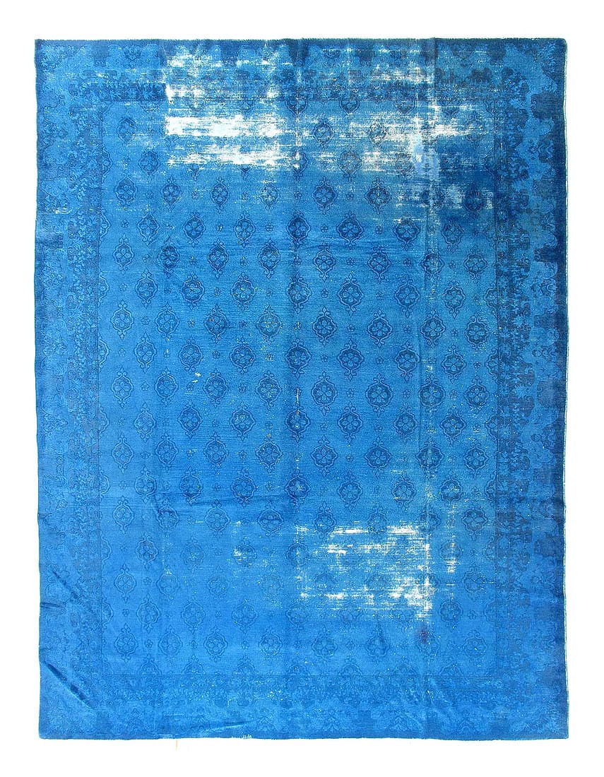 Fine Hand knotted Vintage overdye rug 9'1'' X 11'6'': Fine Hand knotted Vintage overdye rug 9'1'' X 11'6'' - Circa 1970, Modern & Contemporary, Hand-Knotted, Lamb's Wool, 300 -D07569- 862.This item is part of our fine auction collection which includes ma
