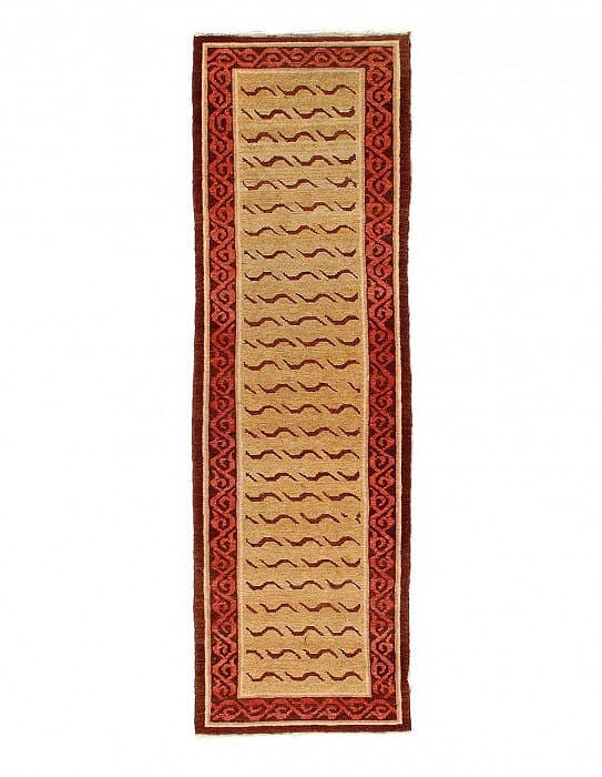 Fine Hand knotted Tibetian Runner 2'1'' X 7'2'': Fine Hand knotted Tibetian Runner 2'1'' X 7'2'' - New, Modern, Hand-Knotted, Lamb's Wool, 300 -D14925- 862.This item is part of our fine auction collection which includes many fine home accessories in