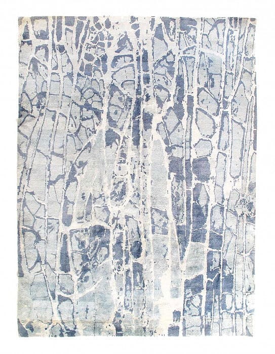 Light Blue Modern Bamboo silk Rug 8'9'' X 11'11'': Light Blue Modern Bamboo silk Rug 8'9'' X 11'11'' - New, Modern, Hand-Knotted, V. Silk, 300 -D06385- 862.This item is part of our fine auction collection which includes many fine home accessories incl