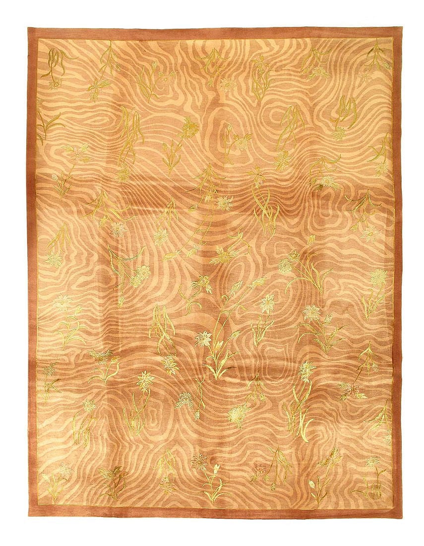 Fine Hand Knotted Modern silk & wool Rug 9'1'' X 12'1'': Fine Hand Knotted Modern silk & wool Rug 9'1'' X 12'1'' - New, Modern, Hand-Knotted, Wool & Silk, 300 -26891- 862.This item is part of our fine auction collection which includes many fine home accesso