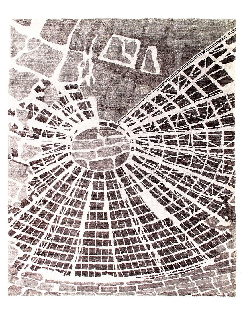 Modern Hand-Knotted Silk Gray Area Rug - 9' x 12': Modern Hand-Knotted Silk Gray Area Rug - 9' x 12' - New, Modern, Hand-Knotted, Lamb's Wool, 300 -D07175- 862.This item is part of our fine auction collection which includes many fine home accessories 