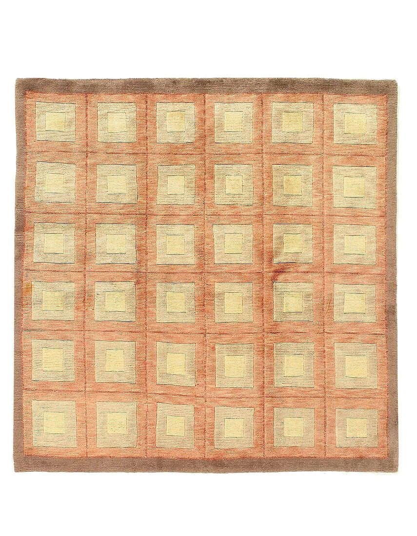 Fine Hand Knotted Modern square rug: Fine Hand Knotted Modern square rug - New, Modern, Hand-Knotted, Lamb's Wool, 300 -22800- 862.This item is part of our fine auction collection which includes many fine home accessories including antiq