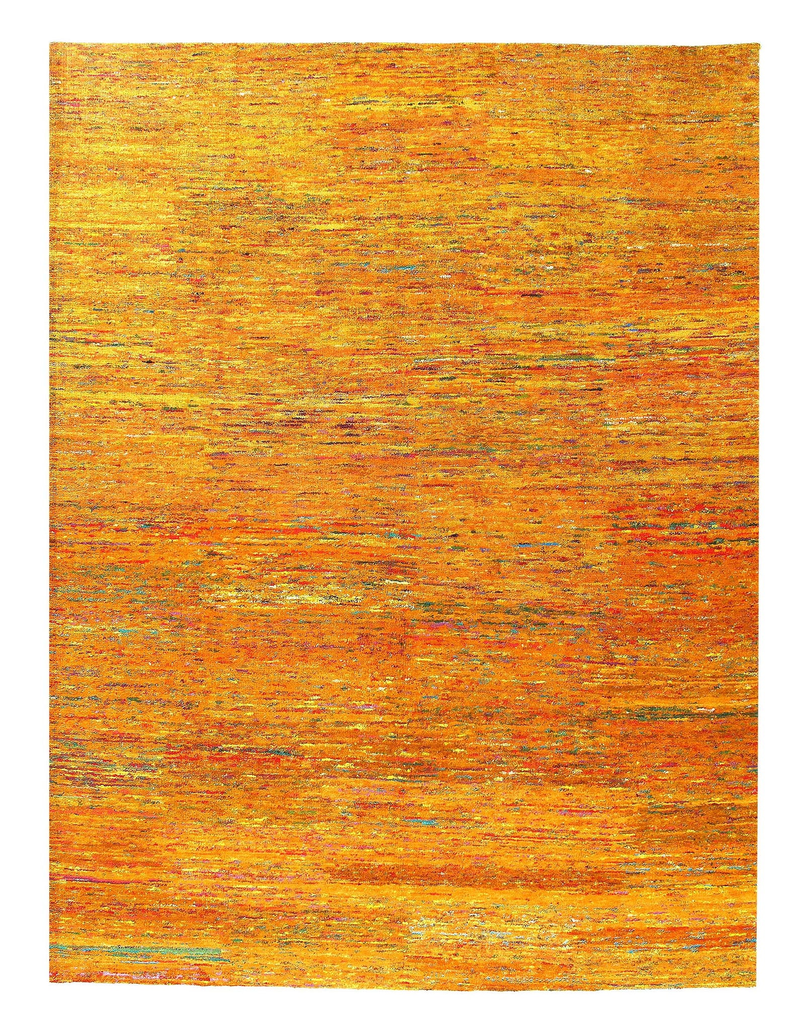 Gold Color Fine Hand Knotted Modern Rug 9'2'' X 12': Gold Color Fine Hand Knotted Modern Rug 9'2'' X 12' - New, Modern, Hand-Knotted, sari Silk, 300 -D07976- 862.This item is part of our fine auction collection which includes many fine home accessories 