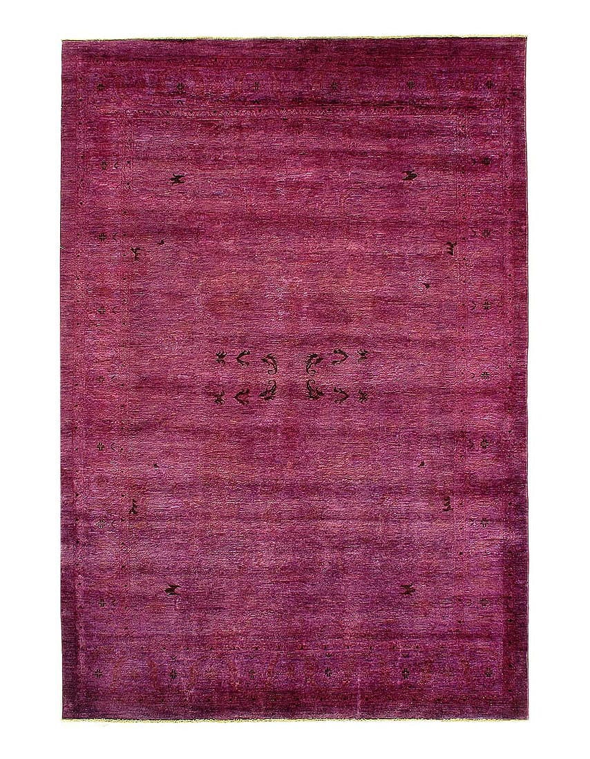 Fine Hand knotted Overdyed Modern rug size 6'4'' X 9'6'': Fine Hand knotted Overdyed Modern rug size 6'4'' X 9'6'' - New, Modern, Hand-Knotted, Lamb's Wool, 300 -D14188- 862.This item is part of our fine auction collection which includes many fine home acces