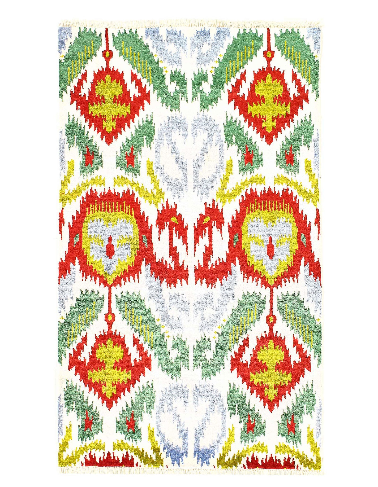 Multi Color Fine Hand Knotted Modern Rug 2'11'' X 5': Multi Color Fine Hand Knotted Modern Rug 2'11'' X 5' - New, Modern, Hand-Knotted, Wool & Silk, 300 -D08267- 862.This item is part of our fine auction collection which includes many fine home accessori