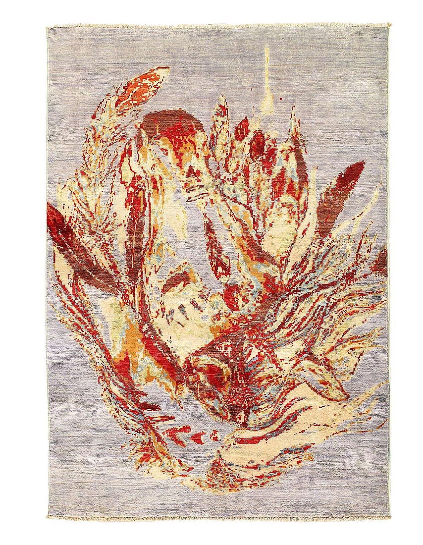 Fine Hand Knotted Modern rug 3'3'' X 4'9'': Fine Hand Knotted Modern rug 3'3'' X 4'9'' - New, Modern, Hand-Knotted, Lamb's Wool, 300 -D14221- 862.This item is part of our fine auction collection which includes many fine home accessories includi