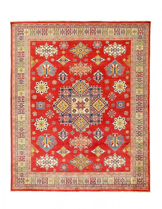 Fine Hand knotted Kazak 8'2" X 9'11": Fine Hand knotted Kazak 8'2" X 9'11" - NEW, Kazak, Hand-Knotted, Lamb's Wool, 300 -D14126- 862.This item is part of our fine auction collection which includes many fine home accessories including anti