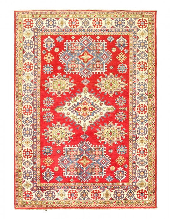 Fine Hand knotted Kazak 6'2" X 10': Fine Hand knotted Kazak 6'2" X 10' - NEW, Kazak, Hand-Knotted, Lamb's Wool, 300 -D14127- 862.This item is part of our fine auction collection which includes many fine home accessories including antiqu