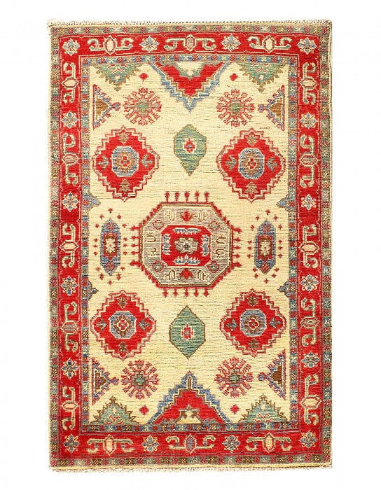 Fine Hand knotted Kazak 2'8"X 4': Fine Hand knotted Kazak 2'8"X 4' - NEW, Kazak, Hand-Knotted, Lamb's Wool, 300 -D14142- 862.This item is part of our fine auction collection which includes many fine home accessories including antique 