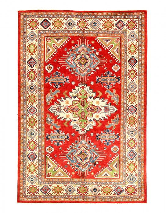 Fine Hand Knotted Kazak Rug 6'6"X 9'8": Fine Hand Knotted Kazak Rug 6'6"X 9'8" - NEW, Kazak, Machine-Made, Lamb's Wool, 300 -D14118- 862.This item is part of our fine auction collection which includes many fine home accessories including an
