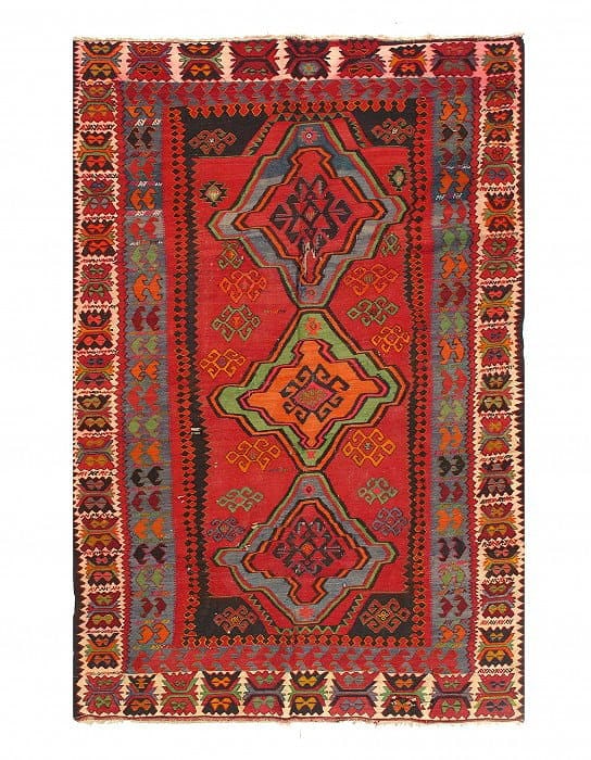 Russian Antique Kazak 5'11" x 9'8": Russian Antique Kazak 5'11" x 9'8" - Circa 1960, Kazak, Hand-Knotted, Wool, 300 -15765- 862.This item is part of our fine auction collection which includes many fine home accessories including antique