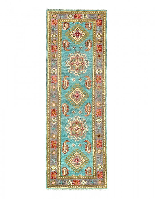 Fine Hand knotted Kazak Runner 2'X 6'1": Fine Hand knotted Kazak Runner 2'X 6'1" - NEW, Kazak, Hand-Knotted, Lamb's Wool, 300 -D15218- 862.This item is part of our fine auction collection which includes many fine home accessories including a