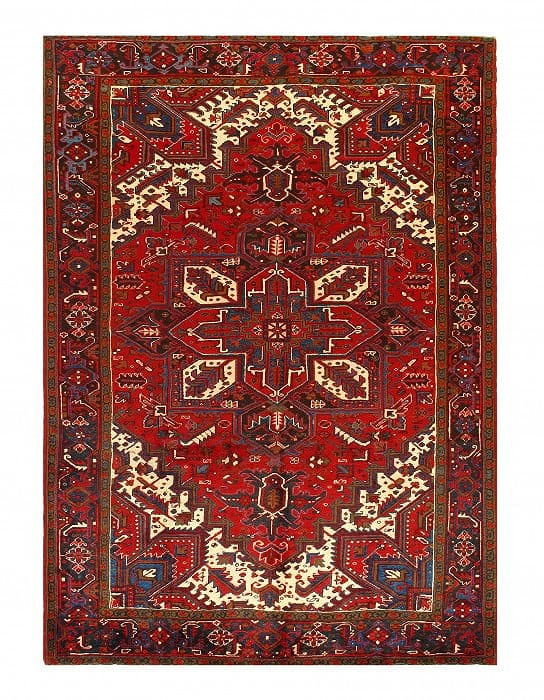 Rust Antique Persian Heriz Serapi Rug 6'6'' X 8'11'': Rust Antique Persian Heriz Serapi Rug 6'6'' X 8'11'' - Circa 1960, Heriz, Hand-Knotted, Lamb's Wool, 300 -D11083- 862.This item is part of our fine auction collection which includes many fine home acc