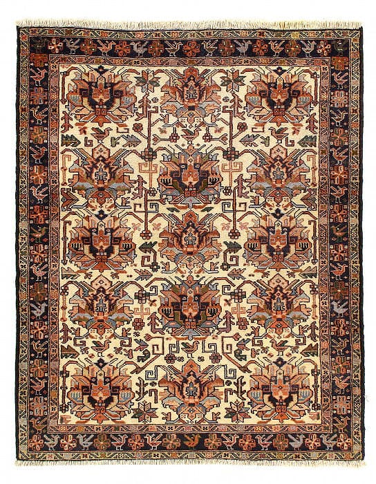 Persian Antique Heriz rug 4'11'' X 6'2'': Persian Antique Heriz rug 4'11'' X 6'2'' - circa 1880, Heriz, Hand-Knotted, Lamb's Wool, 300 -D12715- 862.This item is part of our fine auction collection which includes many fine home accessories inc