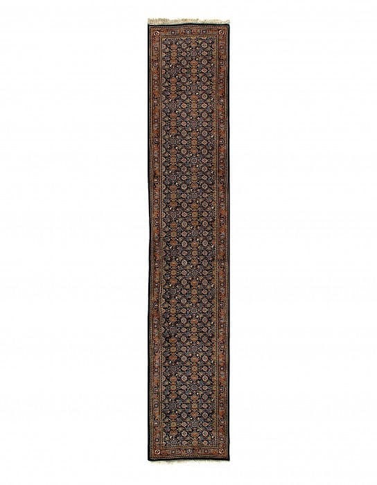 Navy Blue Hand Knotted Fine Herati Runner 2'7'' X 13'8'': Navy Blue Hand Knotted Fine Herati Runner 2'7'' X 13'8'' - New, Herati, Hand-Knotted, Lamb's Wool, 300 -12138- 862.This item is part of our fine auction collection which includes many fine home access