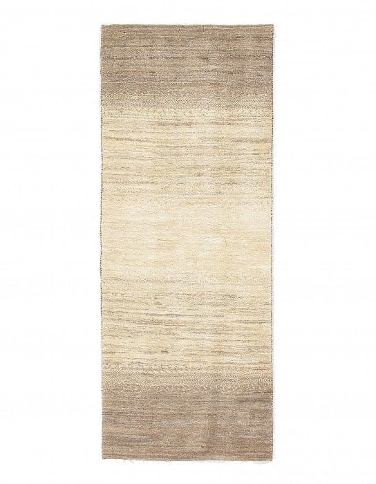 Ivory Genuine Persian Gabbeh 2'6" X 6'5": Ivory Genuine Persian Gabbeh 2'6" X 6'5" - New, Gabbeh, Hand-Knotted, Lamb's Wool, 300 -D09251- 862.This item is part of our fine auction collection which includes many fine home accessories including