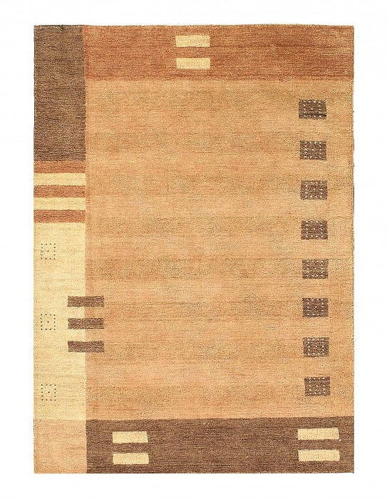 Beige Color Fine Hand knotted Gabbeh Rug 4'x 5'4": Beige Color Fine Hand knotted Gabbeh Rug 4'x 5'4" - NEW, Gabbeh, Hand-Knotted, Lamb's Wool, 300 -d15013- 862.This item is part of our fine auction collection which includes many fine home accessories 