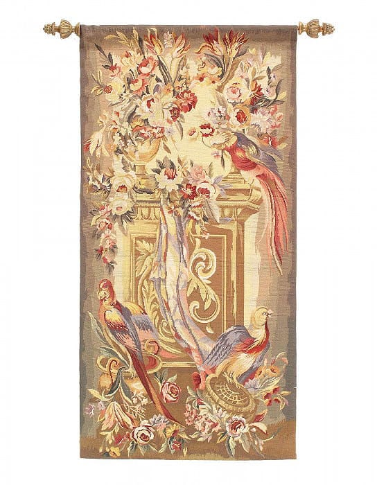 Wall Hanging Antique Tapestry 3'1'' X 6'3'': Wall Hanging Antique Tapestry 3'1'' X 6'3'' - 20th century, French, Hand-Woven, Flat Weave, 300 -D15030- 862.This item is part of our fine auction collection which includes many fine home accessories 