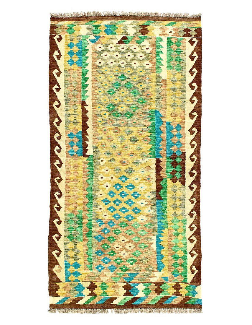 Kilim Handspun flat weave Wool Rug 3'4'' X 5'6'': Kilim Handspun flat weave Wool Rug 3'4'' X 5'6'' - New, Flat Weave, Hand-Knotted, Flat Weave, 300 -D09932- 862.This item is part of our fine auction collection which includes many fine home accessorie