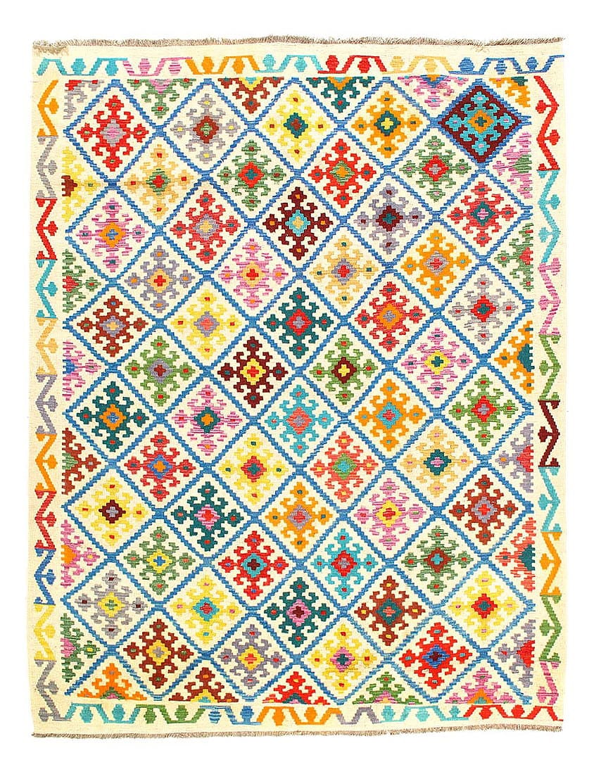 Reversible Kilim Flat Weave Wool On Wool Rug 5'11'' X 7'7'': Reversible Kilim Flat Weave Wool On Wool Rug 5'11'' X 7'7'' - New, Flat Weave, Flatweave, Flat Weave, 300 -D14408- 862.This item is part of our fine auction collection which includes many fine home ac