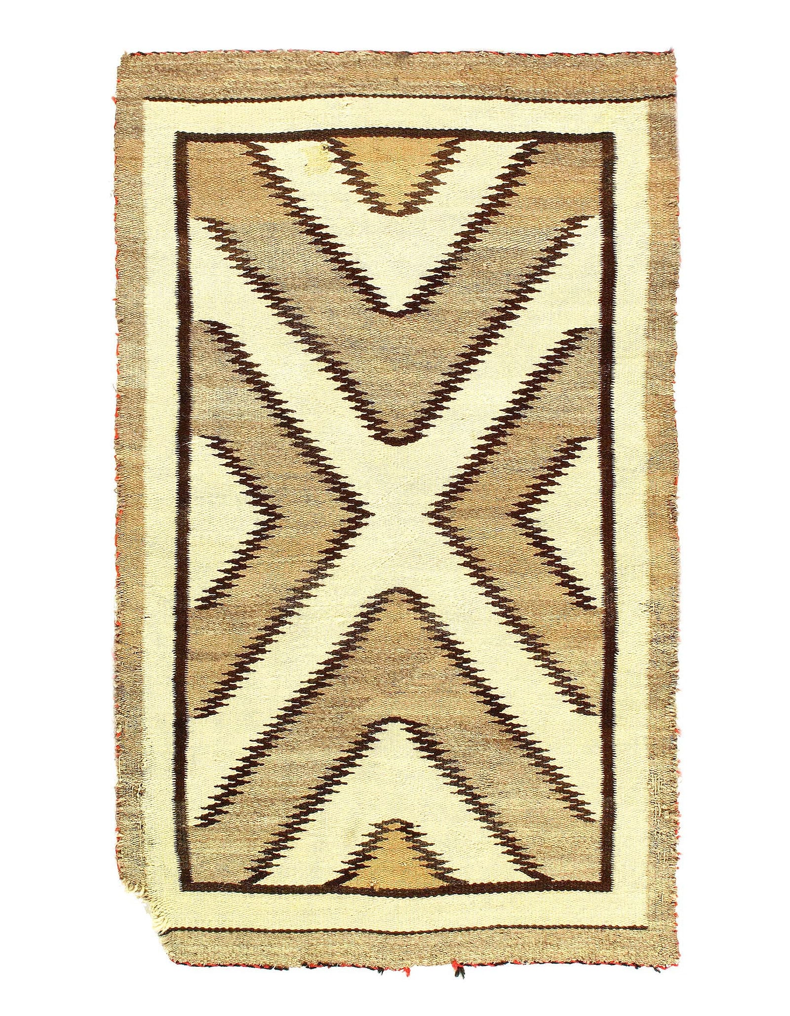 Antique Navaho rug 3'4"x 5'3': Antique Navaho rug 3'4"x 5'3' - circa 1900, Flat Weave, Hand-Woven, Lamb's Wool, 300 -D12018- 862.This item is part of our fine auction collection which includes many fine home accessories including a