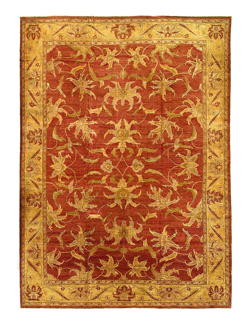 Brown Color Fine Hand knotted Farahan rug 14' X 19'6'': Brown Color Fine Hand knotted Farahan rug 14' X 19'6'' - New, Farahan, Hand-Knotted, Lamb's Wool, 300 -D08236- 862.This item is part of our fine auction collection which includes many fine home access