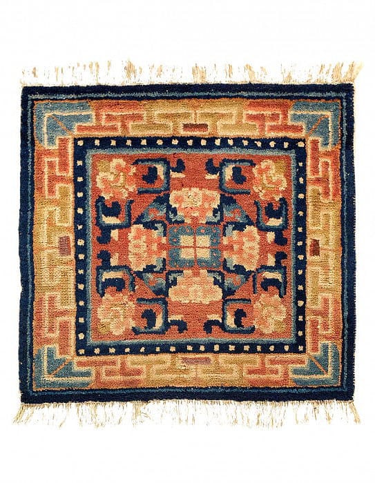 Antique 18th Century Chinese Ningxia Rug 2'X 2': Antique 18th Century Chinese Ningxia Rug 2'X 2' - Late 18th Century, Chinese, Hand-Knotted, Lamb's Wool, 300 -D15129- 862.This item is part of our fine auction collection which includes many fine home