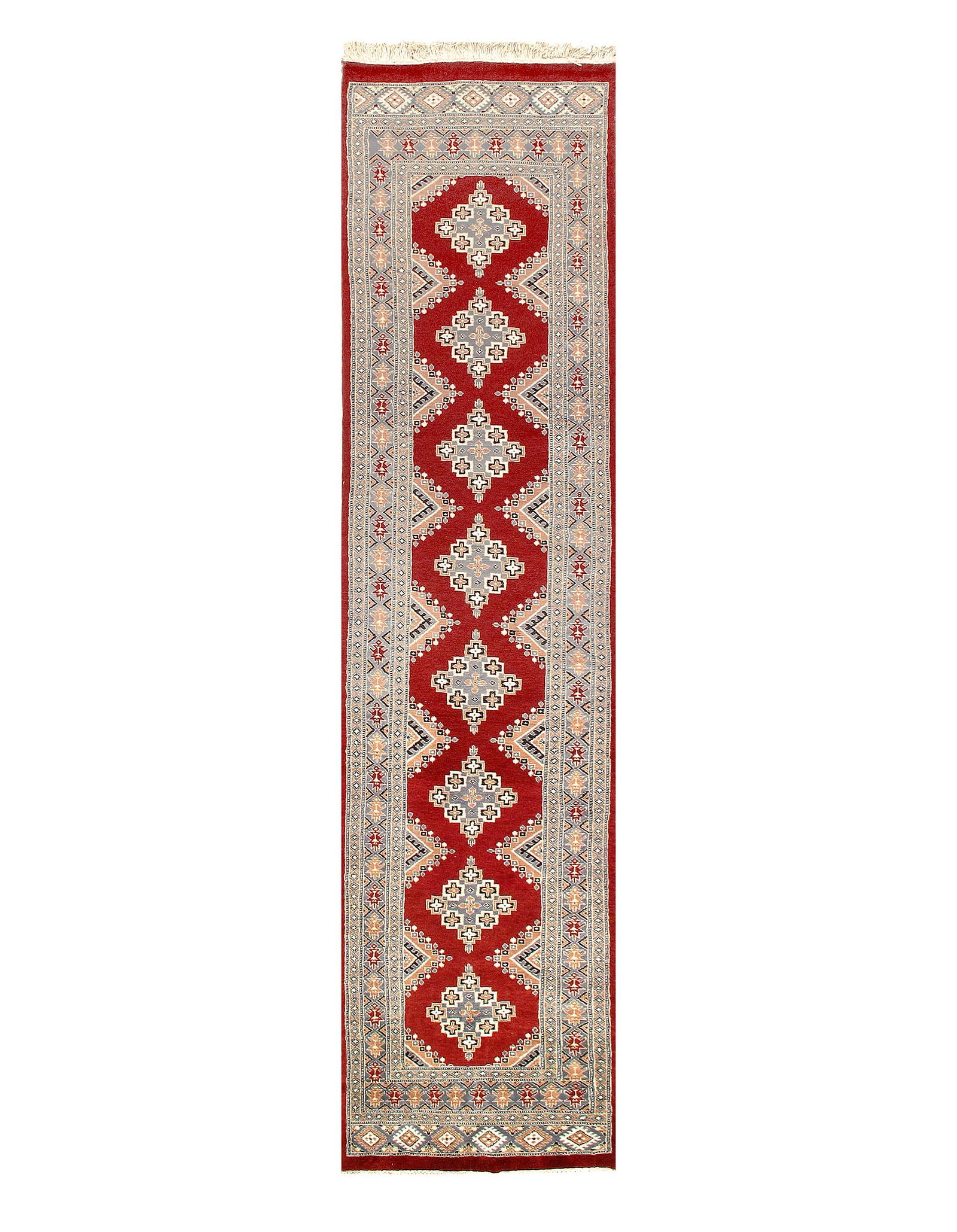 Red Fine Hand Knotted Bokhara Runner 2'7'' X 11'5'' (1 of 3)