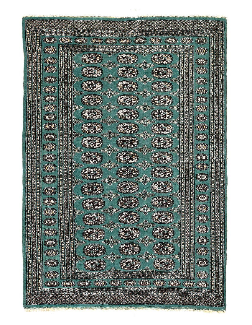 Fine Hand Knotted Bokhara rug 4'1"X 5'7": Fine Hand Knotted Bokhara rug 4'1"X 5'7" - CIRCA 1990, Bokhara, Hand-Knotted, Lamb's Wool, 300 -D12197- 862.This item is part of our fine auction collection which includes many fine home accessories i