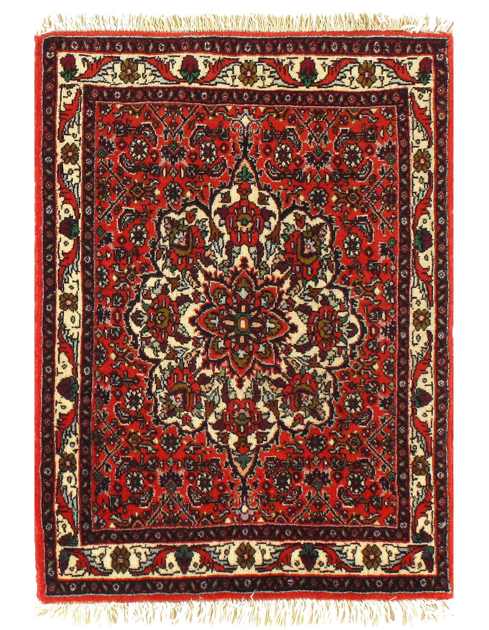 Persian Bidjar Rug- 1'10" x 2'4": Persian Bidjar Rug- 1'10" x 2'4" - New, Bidjar, Hand-Knotted, Lamb's Wool, 300 -D10763- 862.This item is part of our fine auction collection which includes many fine home accessories including antique