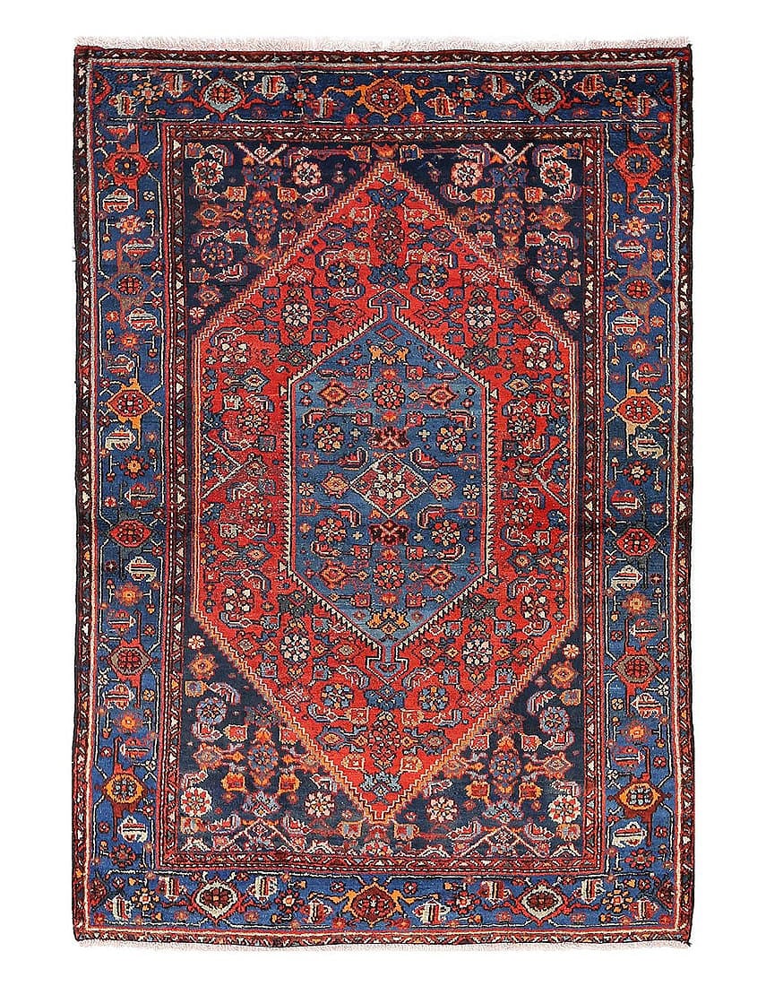 Fine Hand knotted Persian Bidjar rug 4'X 6'3": Fine Hand knotted Persian Bidjar rug 4'X 6'3" - Circa 1920, Bidjar, Hand-Knotted, Lamb's Wool, 300 -D13622- 862.This item is part of our fine auction collection which includes many fine home accessori
