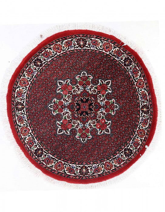 Fine Hand knotted Persian Bidjar round rug 3'7"X 3'7": Fine Hand knotted Persian Bidjar round rug 3'7"X 3'7" - NEW, Bidjar, Hand-Knotted, Lamb's Wool, 300 -D13608- 862.This item is part of our fine auction collection which includes many fine home accessor