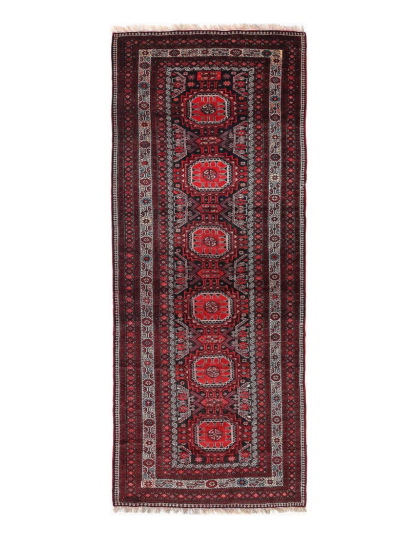 Fine Hand knotted Persian Balouchi Runner 3'7'' X 9'3'': Fine Hand knotted Persian Balouchi Runner 3'7'' X 9'3'' - 1980, Baluch, Hand-Knotted, Lamb's Wool, 300 -D13940- 862.This item is part of our fine auction collection which includes many fine home acces
