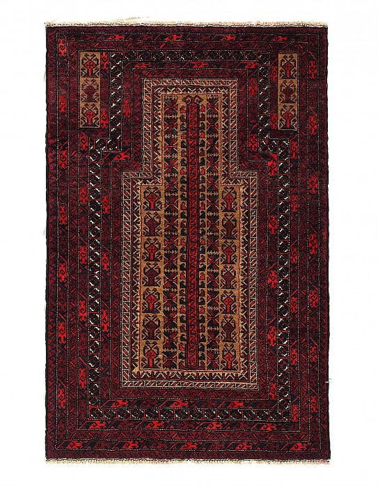 Afghan Baluch Rug 3'X 4'7" (1 of 3)