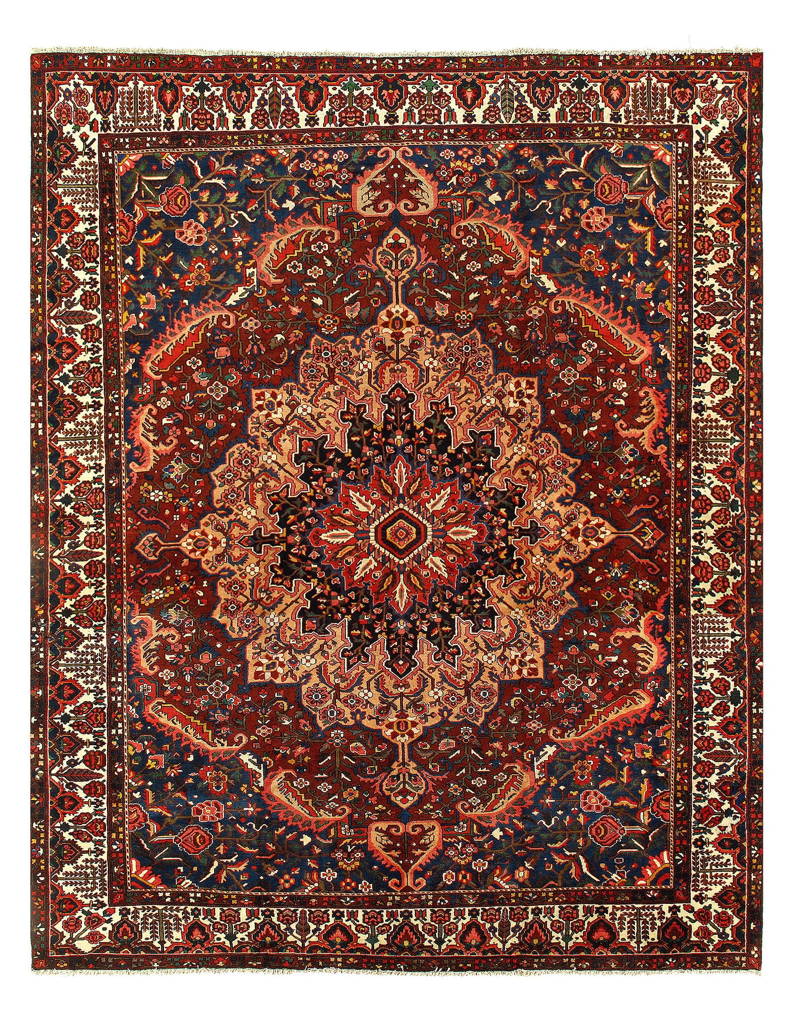 Antique Decorative Persian Bakhtiari Rug 13' X 16' (1 of 9)