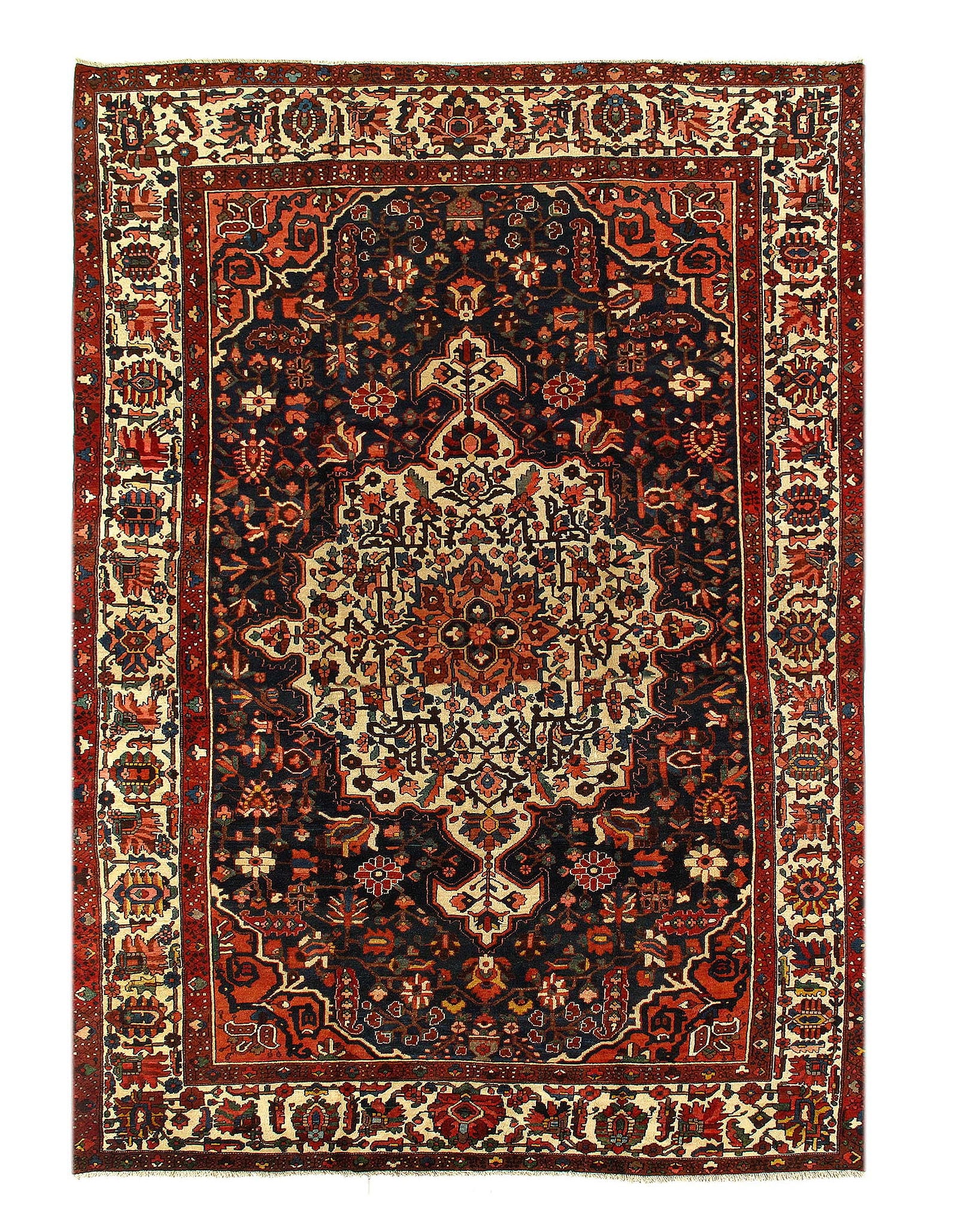 Persian Sami Antique Bakhtiari Hand-Knotted Rug 10'11'' X15'3'': Persian Sami Antique Bakhtiari Hand-Knotted Rug 10'11'' X15'3'' - Circa 1920, Bakhtiari, Hand-Knotted, Lamb's Wool, 300 -17333- 862.This item is part of our fine auction collection which includes many
