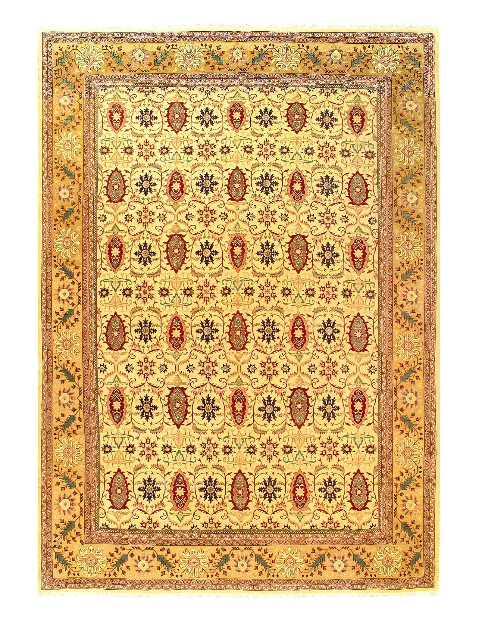 Gold Color Hand Knotted Bakhshayesh 10'2'' X 14'2'': Gold Color Hand Knotted Bakhshayesh 10'2'' X 14'2'' - New, Bakhshaish, Hand-Knotted, Flat Weave, 300 -24046- 862.This item is part of our fine auction collection which includes many fine home accessor