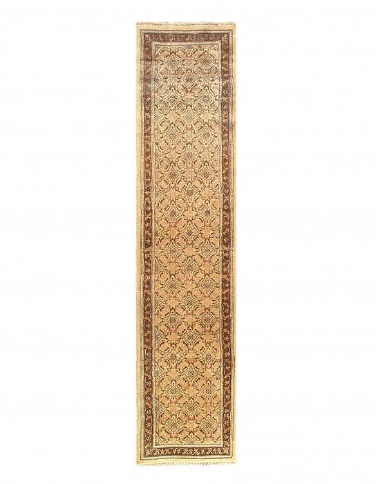 Beige Color Fine hand knotted Moud runner 2'6'' X 11'6: Beige Color Fine hand knotted Moud runner 2'6'' X 11'6 - , All Over, Hand-Knotted, Lamb's Wool, 300 -23256- 862.This item is part of our fine auction collection which includes many fine home