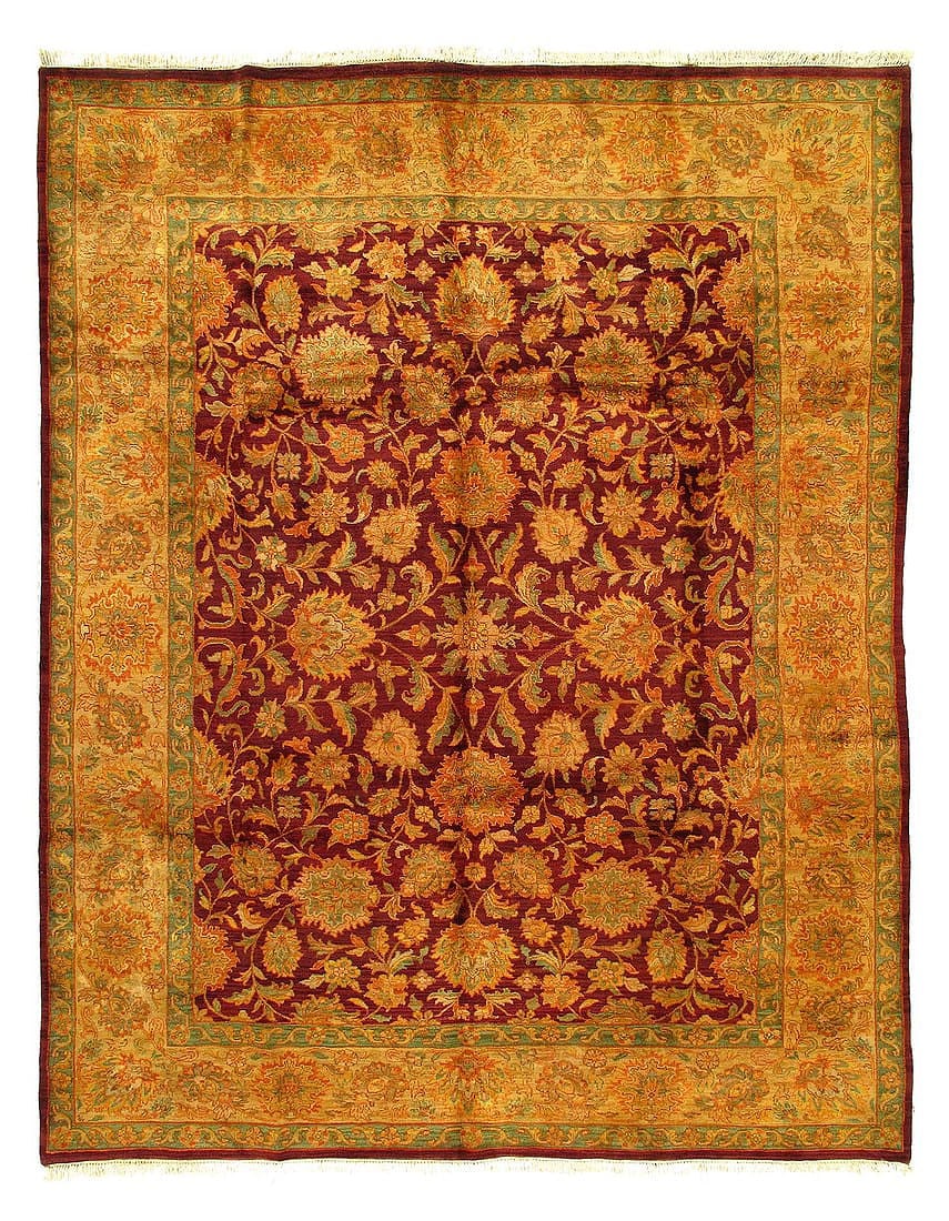 Fine Hand Knotted Agra rug 9' 1''X 12'1'': Fine Hand Knotted Agra rug 9' 1''X 12'1'' - New, Agra, Hand-Knotted, Lamb's Wool, 300 -W55136- 862.This item is part of our fine auction collection which includes many fine home accessories including 