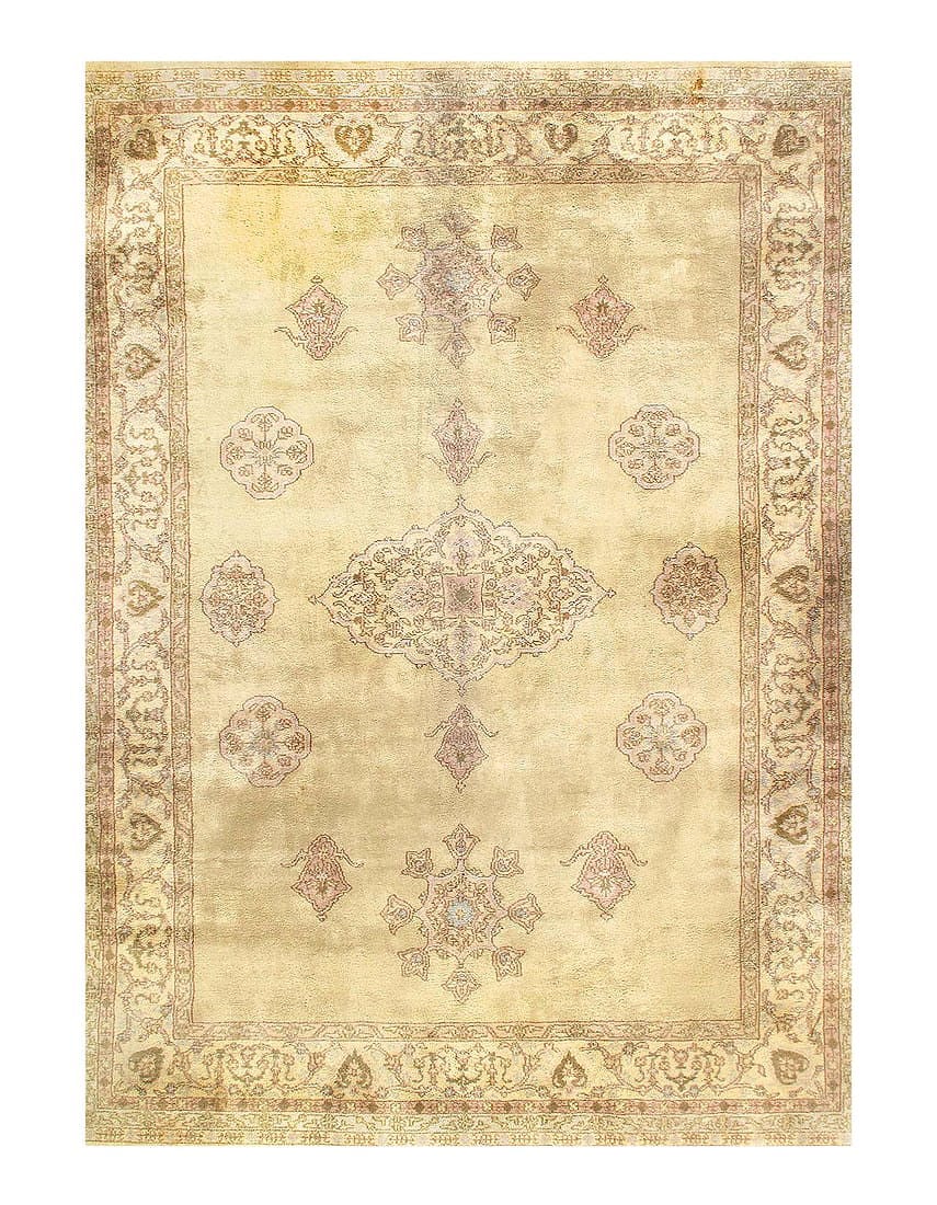 Antique Hand Knotted Augra 8'6"x 11'7": Antique Hand Knotted Augra 8'6"x 11'7" - CIRCA 1940, Agra, Hand-Knotted, Lamb's Wool, 300 -D12280- 862.This item is part of our fine auction collection which includes many fine home accessories includ