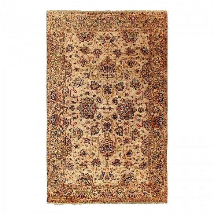 Indo Agra New Zealand Wool Rug - 5' x 8': Indo Agra New Zealand Wool Rug - 5' x 8' - , Agra, Hand-Knotted, Lamb's Wool, 300 -D10070- 862.This item is part of our fine auction collection which includes many fine home accessories including anti